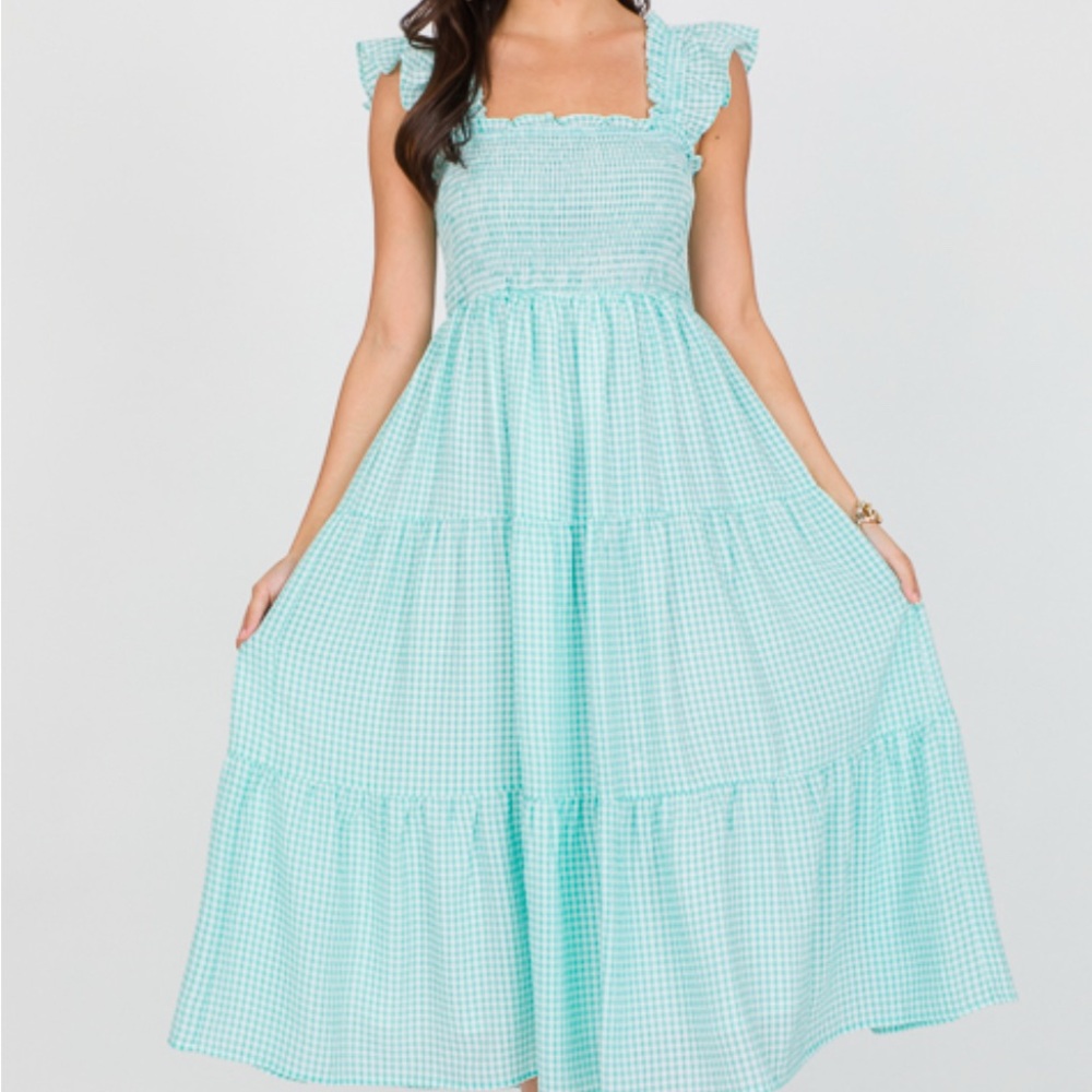 Mint Gingham Dress